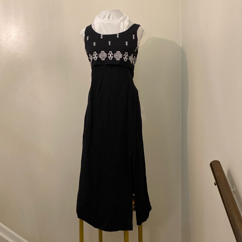 Vintage 90s DJI black maxi dress